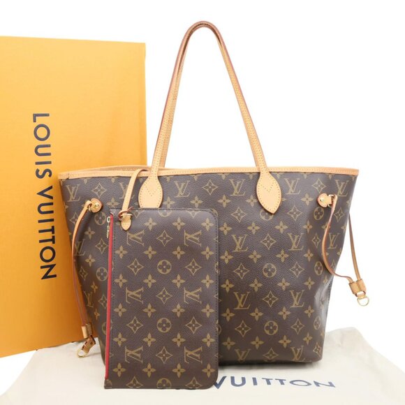 Louis Vuitton  Neverfull MM Monogram Canvas Tote Bag Brown - Picture 3 of 14